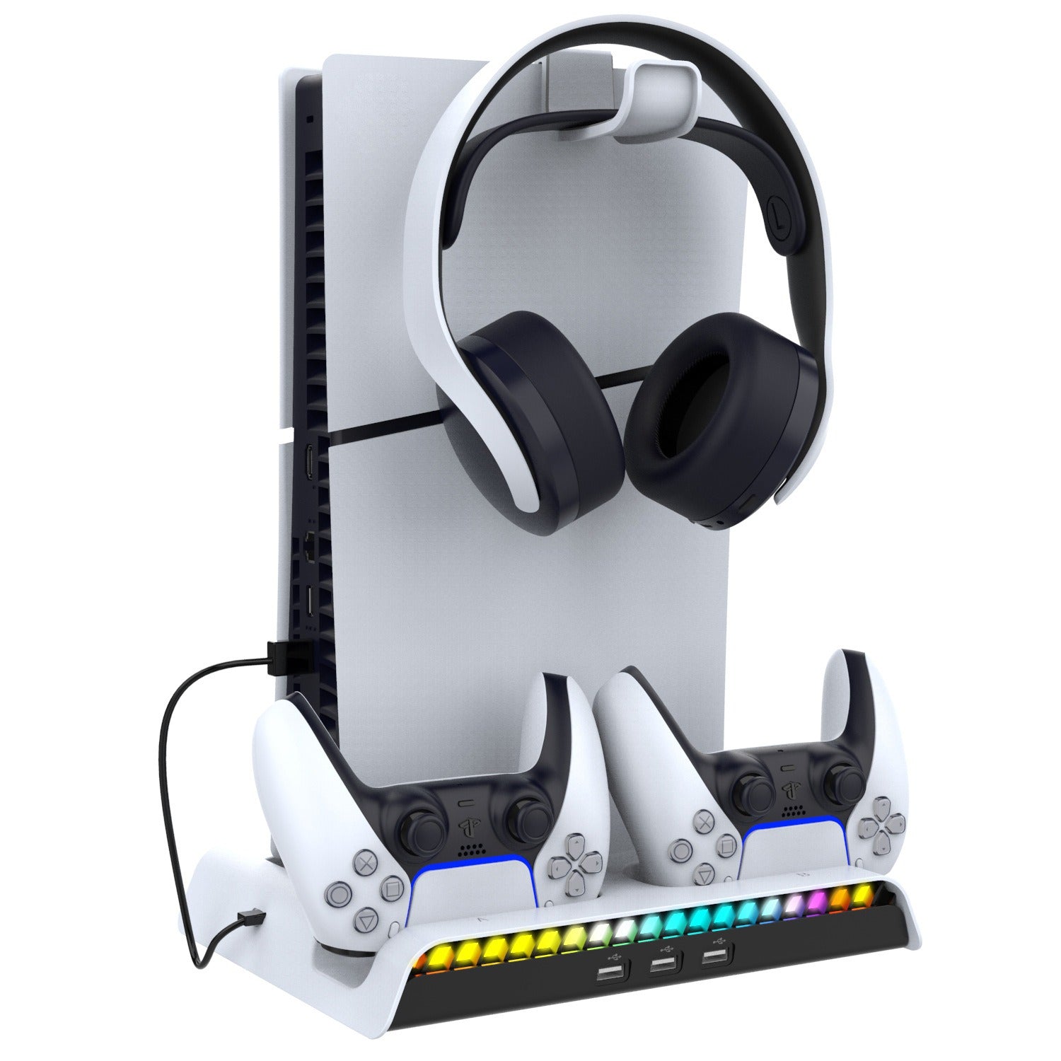 PS5 Charging & Cooling Station With Free RGB TV Lights