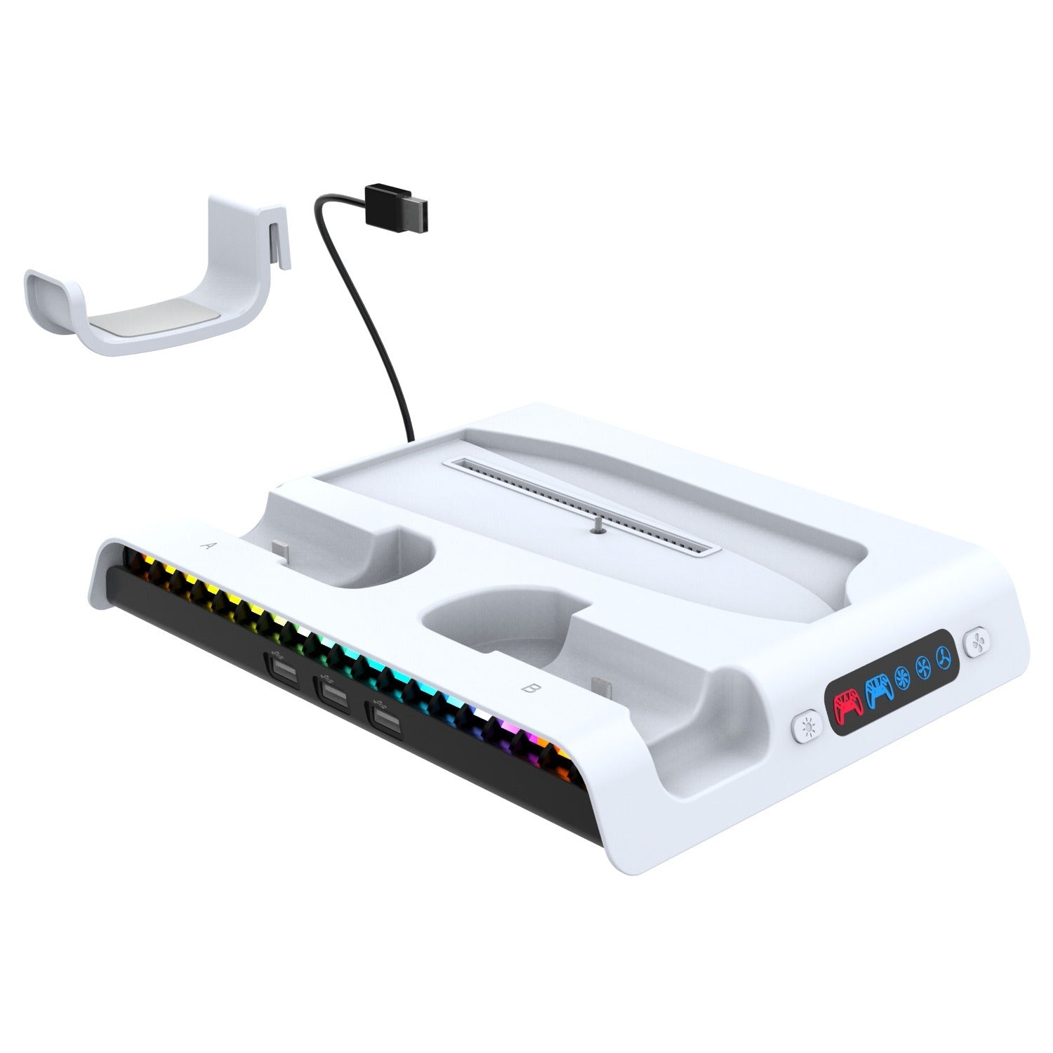 PS5 Charging & Cooling Station With Free RGB TV Lights